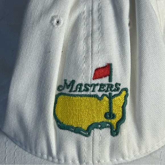 Vtg The Master American Needle Cotton White Golf Hat Cap Strapback OSFA FLAWS - Picture 13 of 15